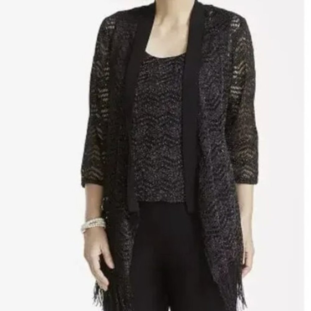 R&M Richards Xl Open Front 3/4 Sleeve Open Front … - image 1